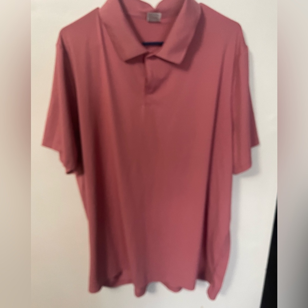 All in Motion Mens Activewear Pink Polo Shirt Size XXL
